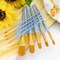 RCC 303 | Crafter's Choice™ 9pc Golden Taklon Filbert/Oval Wash Brush Set